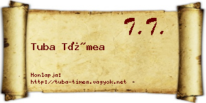 Tuba Tímea névjegykártya