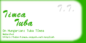 timea tuba business card